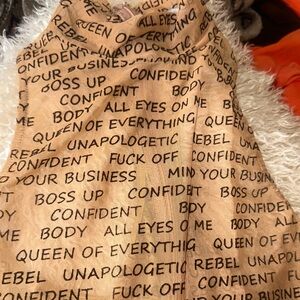 AKIRA Tan Graphic Print Bodysuit